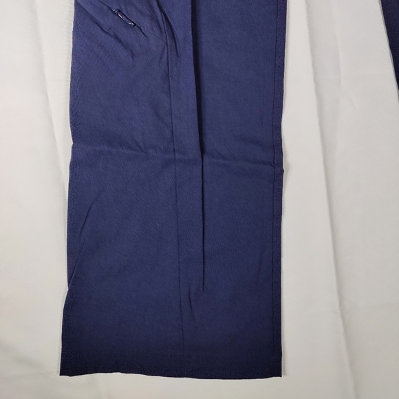 Athleta Stellar Straight Pant Navy Blue Slash Pockets Womens 8 Casual Lightweigh - Picture 8 of 12